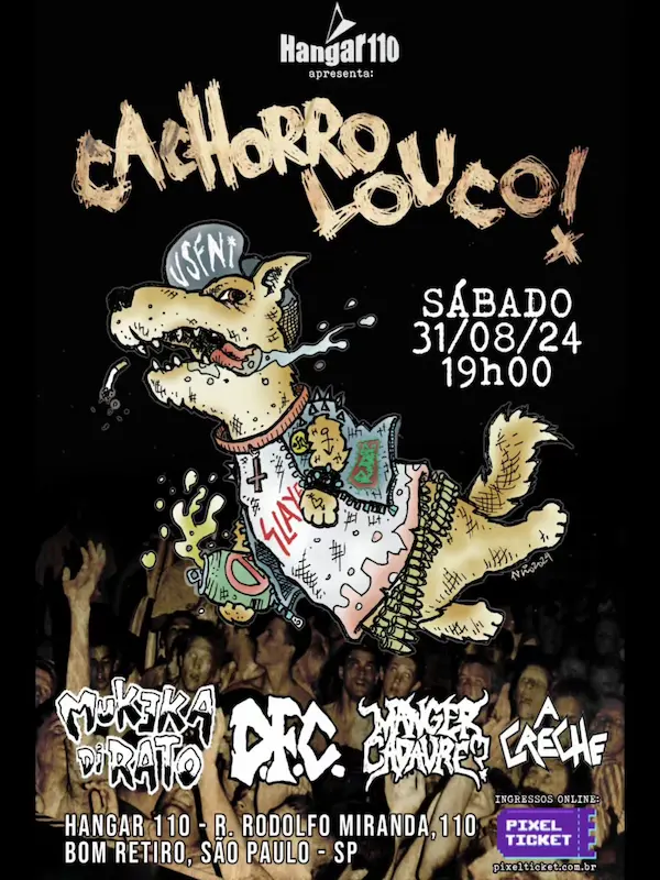 Cartaz de show em São Paulo, 31 de agosto de 2024 às 19:00