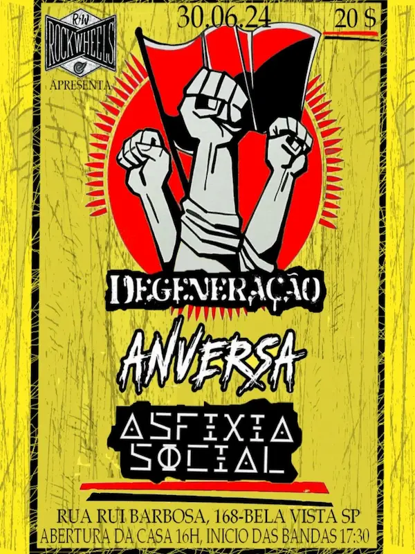 Cartaz de show em São Paulo, 30 de junho de 2024 às 16:00
